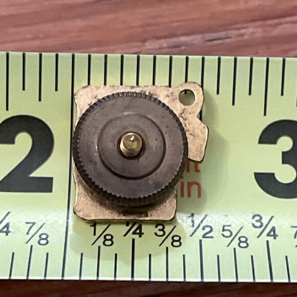 Yellow Pages Vintage Salesman's Pinback Pin Gold Tone Metal Dial Phone Era - Picture 7 of 7